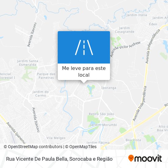 Rua Vicente De Paula Bella mapa