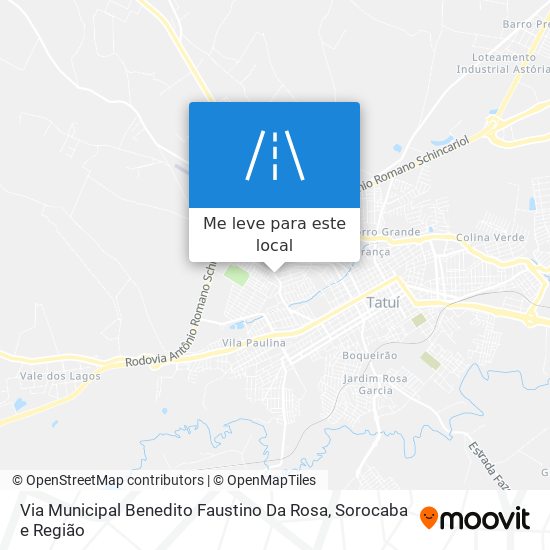 Via Municipal Benedito Faustino Da Rosa mapa