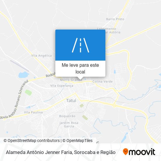 Alameda Antônio Jenner Faria mapa