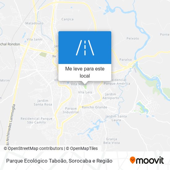 Parque Ecológico Taboão mapa