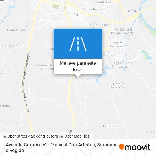 Avenida Corporação Musical Dos Artistas mapa