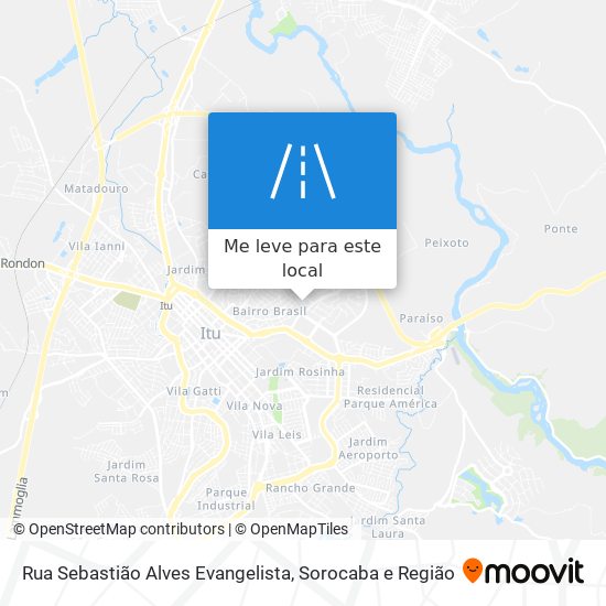Rua Sebastião Alves Evangelista mapa