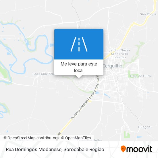 Rua Domingos Modanese mapa