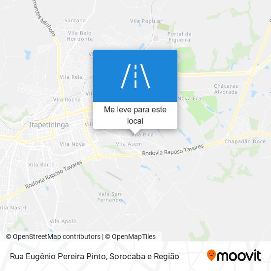 Rua Eugênio Pereira Pinto mapa