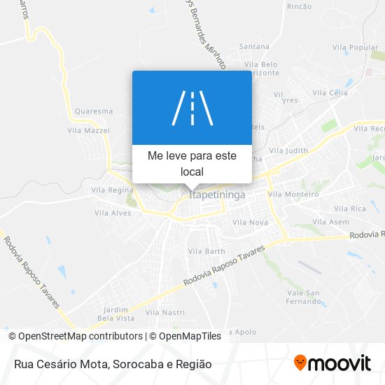 Rua Cesário Mota mapa