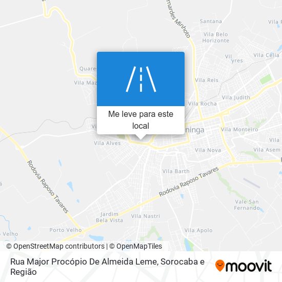 Rua Major Procópio De Almeida Leme mapa