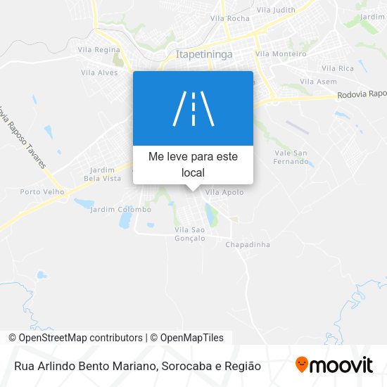 Rua Arlindo Bento Mariano mapa