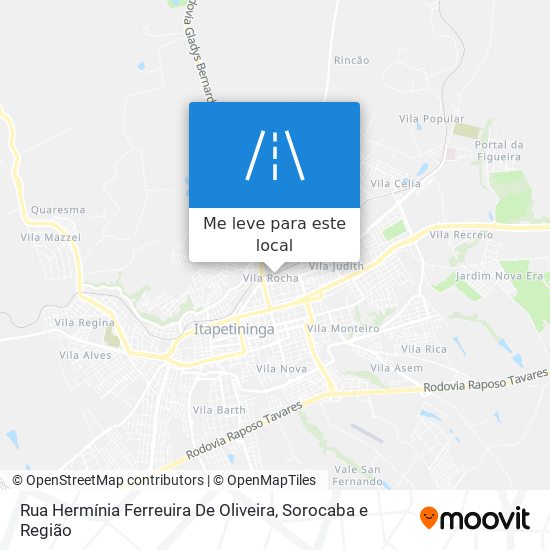 Rua Hermínia Ferreuira De Oliveira mapa