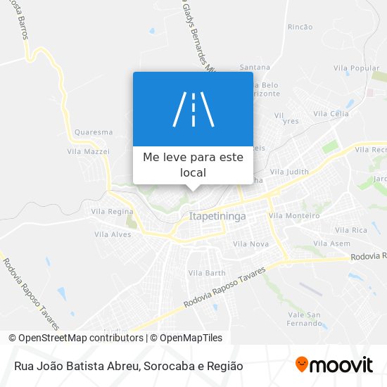 Rua João Batista Abreu mapa