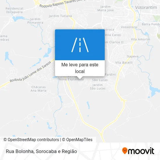 Rua Bolonha mapa