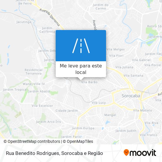 Rua Benedito Rodrigues mapa