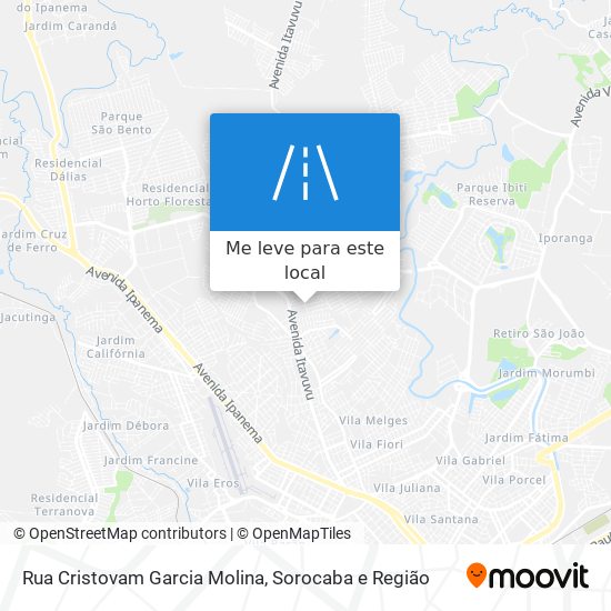 Rua Cristovam Garcia Molina mapa