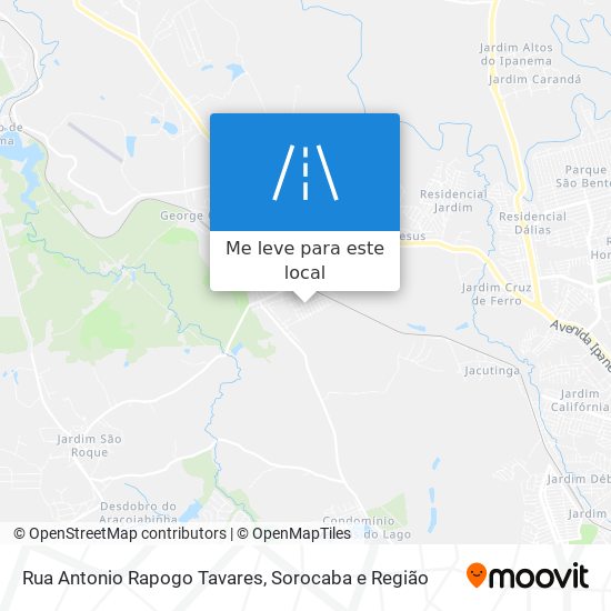 Rua Antonio Rapogo Tavares mapa