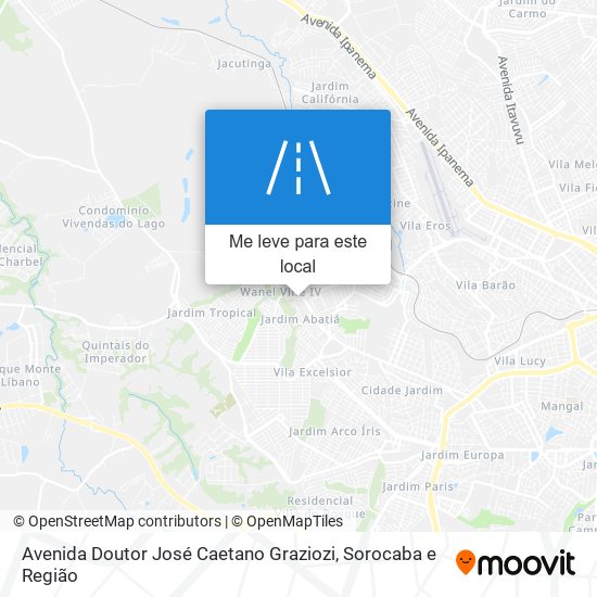 Avenida Doutor José Caetano Graziozi mapa