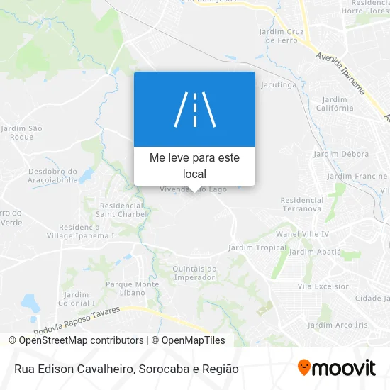 Rua Edison Cavalheiro mapa