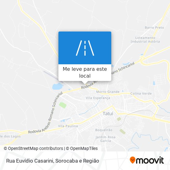 Rua Euvídio Casarini mapa