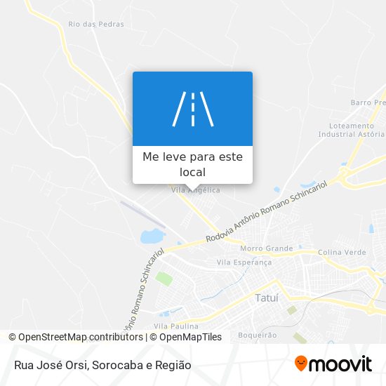 Rua José Orsi mapa