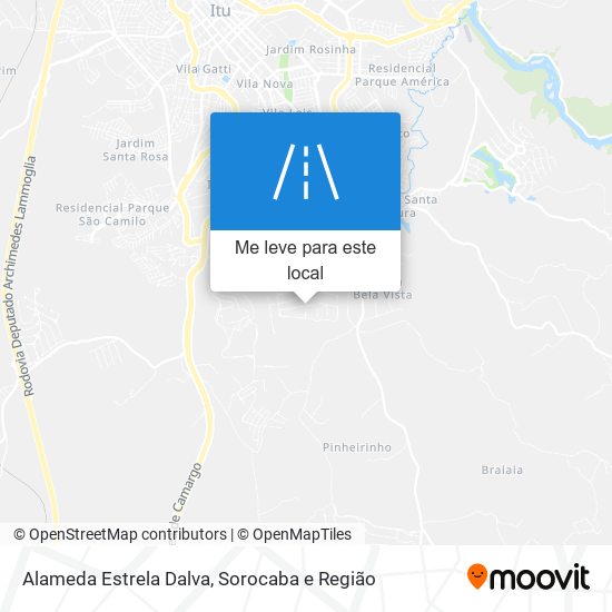 Alameda Estrela Dalva mapa