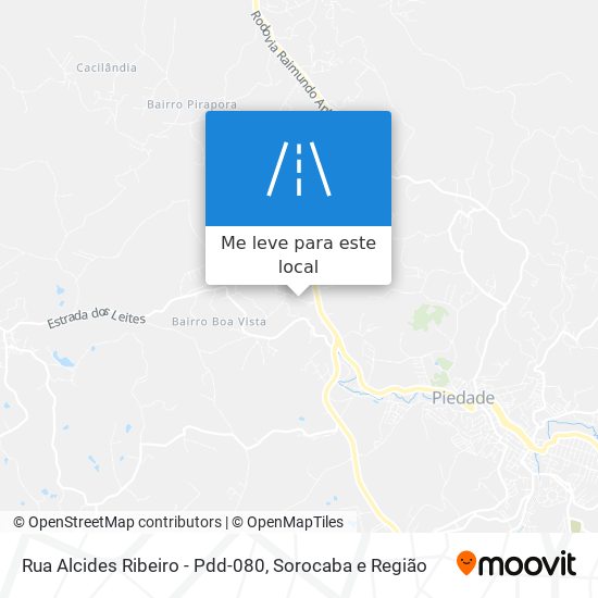 Rua Alcides Ribeiro - Pdd-080 mapa