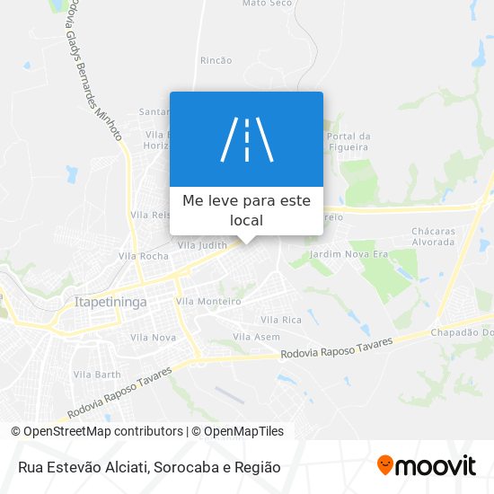 Rua Estevão Alciati mapa