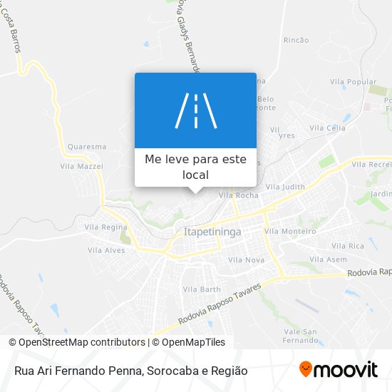 Rua Ari Fernando Penna mapa