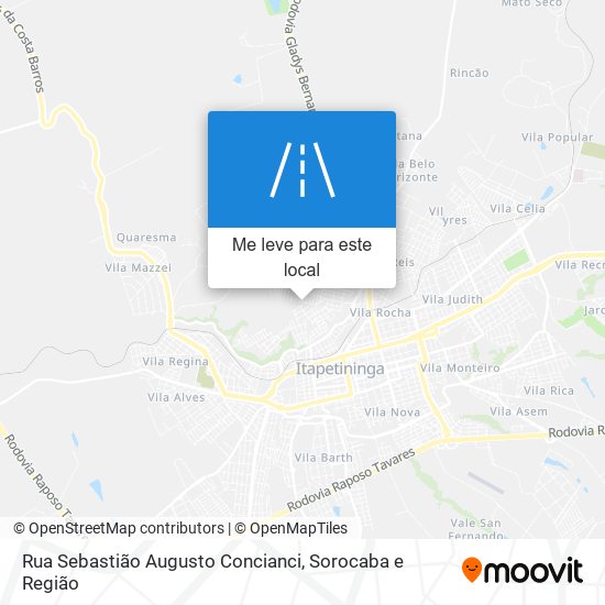 Rua Sebastião Augusto Concianci mapa