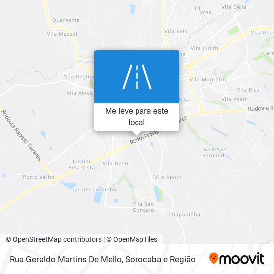 Rua Geraldo Martins De Mello mapa