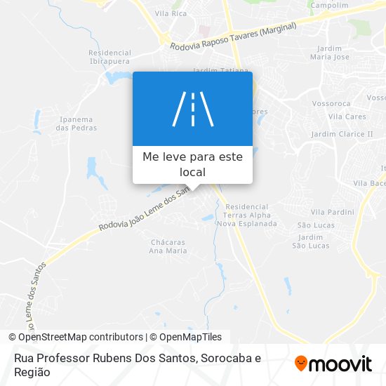 Rua Professor Rubens Dos Santos mapa