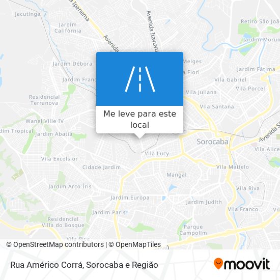 Rua Américo Corrá mapa