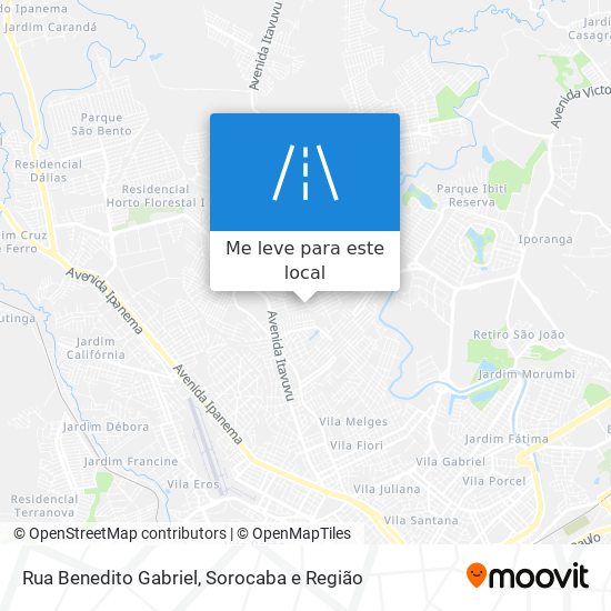 Rua Benedito Gabriel mapa