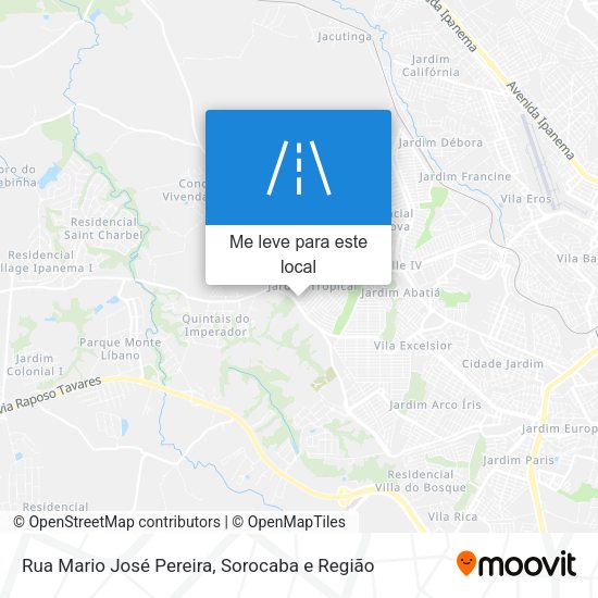 Rua Mario José Pereira mapa