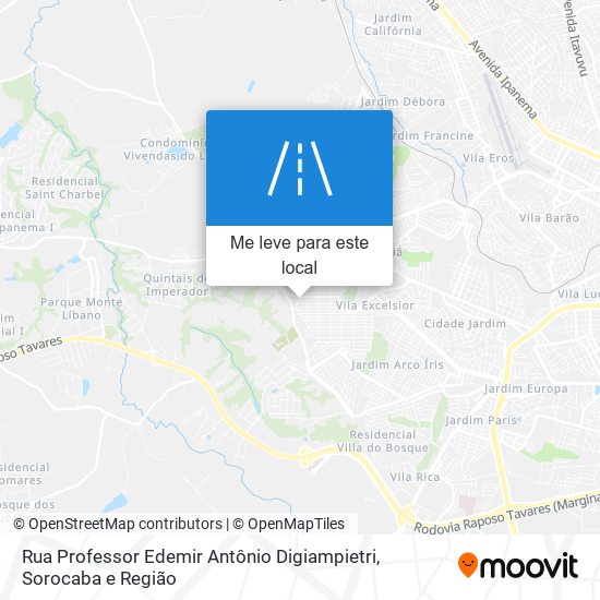 Rua Professor Edemir Antônio Digiampietri mapa