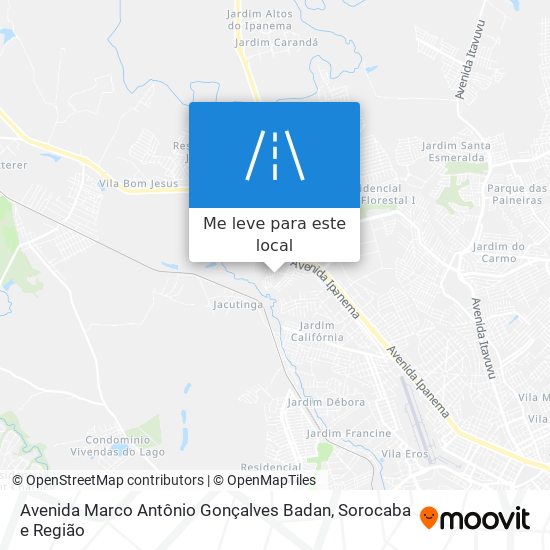 Avenida Marco Antônio Gonçalves Badan mapa