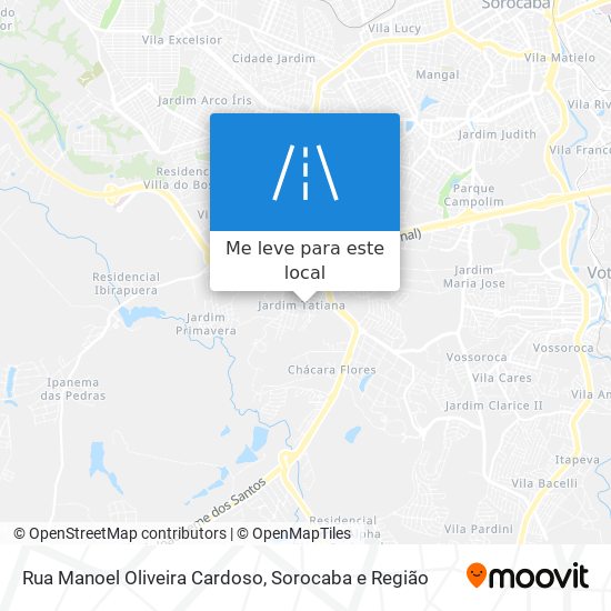 Rua Manoel Oliveira Cardoso mapa