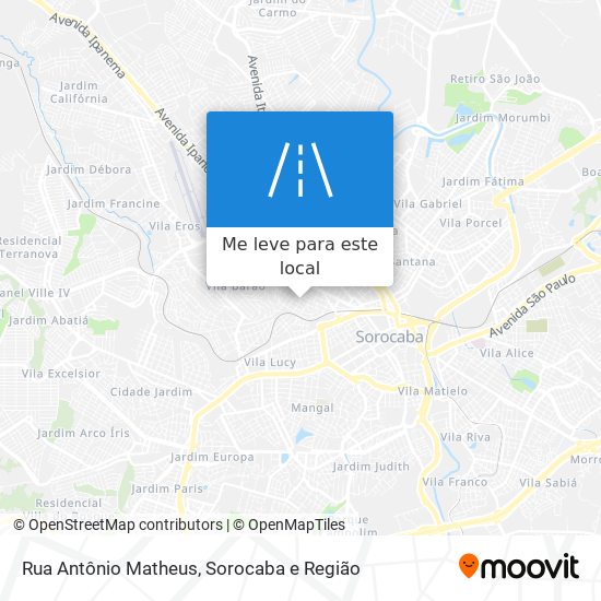 Rua Antônio Matheus mapa