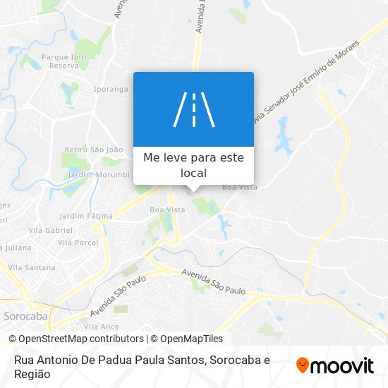 Rua Antonio De Padua Paula Santos mapa