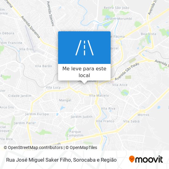 Rua José Miguel Saker Filho mapa