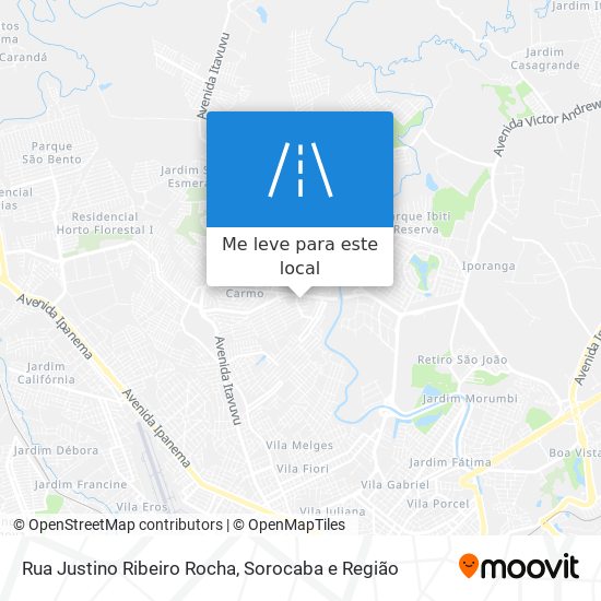 Rua Justino Ribeiro Rocha mapa