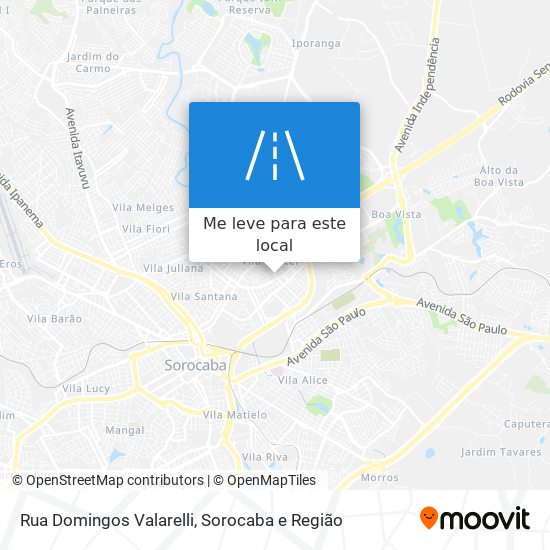 Rua Domingos Valarelli mapa