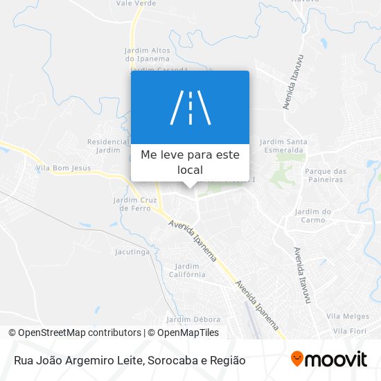 Rua João Argemiro Leite mapa