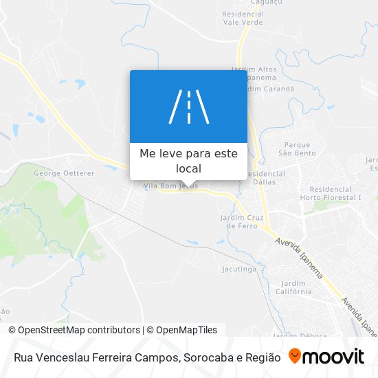 Rua Venceslau Ferreira Campos mapa