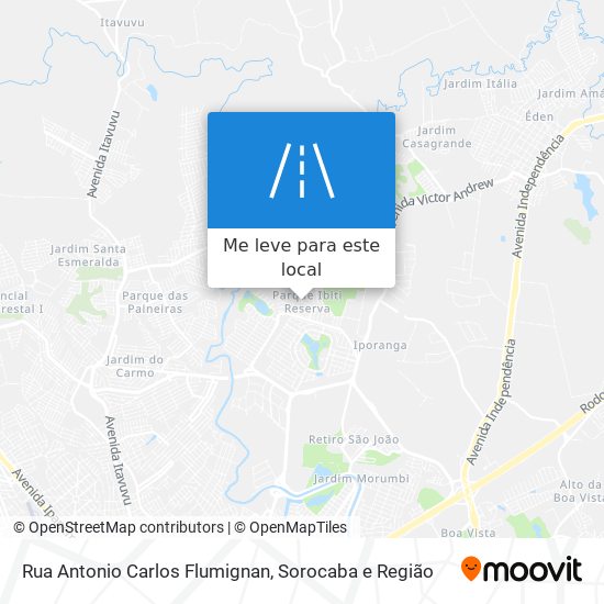 Rua Antonio Carlos Flumignan mapa