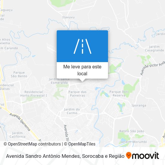 Avenida Sandro Antônio Mendes mapa