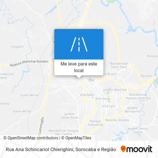 Rua Ana Schincariol Chierighini mapa