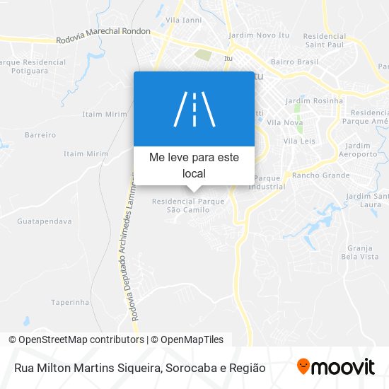 Rua Milton Martins Siqueira mapa