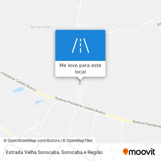 Estrada Velha Sorocaba mapa