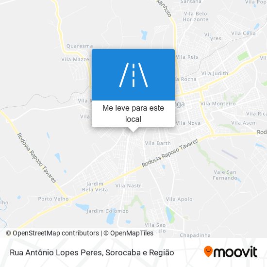 Rua Antônio Lopes Peres mapa