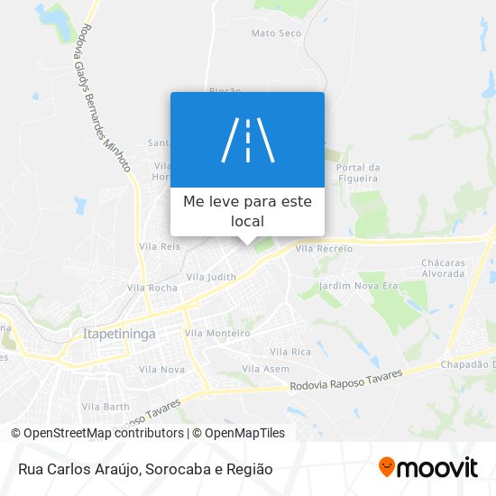 Rua Carlos Araújo mapa