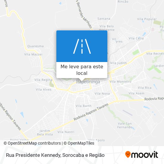 Rua Presidente Kennedy mapa