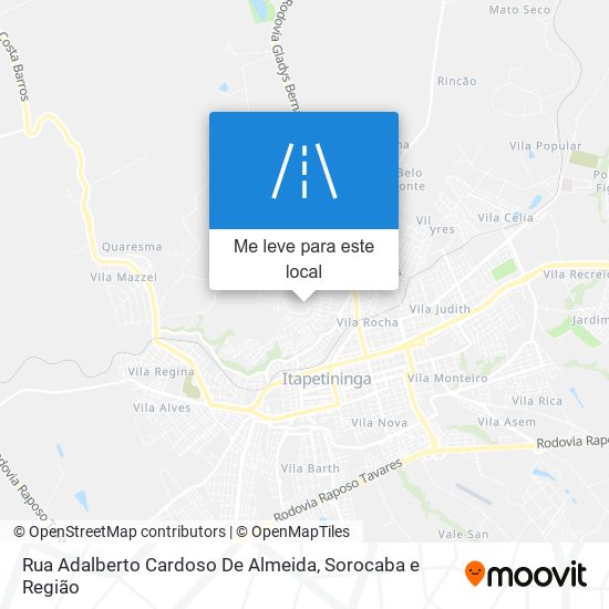 Rua Adalberto Cardoso De Almeida mapa